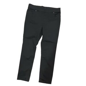 UP! SZ 12 pull in black straight leg stretch pants front pockets